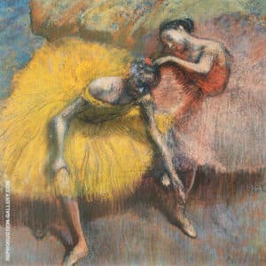 Two Dancers Yellow and Rose c1898