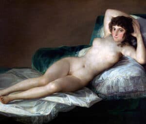 The Nude Maja, Maja Desnuda c1797