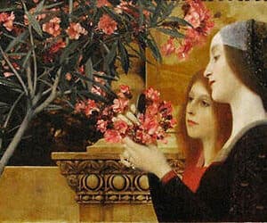 Two Girls with an Oleander c1890