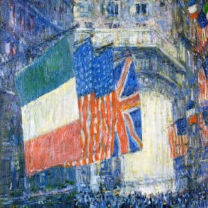 Avenue of the Allies, Flags on the Waldorf, 1917