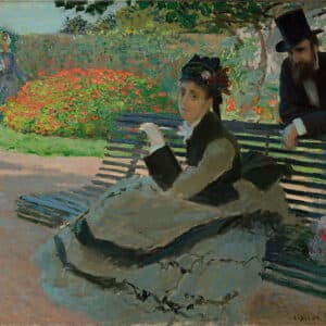 Camille Monet on a Garden Bench