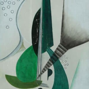 Untitled Abstract Composition in Green and Grey