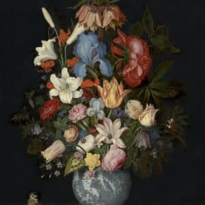 Bouquet in a Wan Li Vase with a Gilt Mount