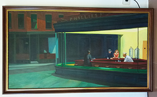 Nighthawks 1942 By Edward Hopper - <a href='https://www.reproduction-gallery.com/oil-painting/1516320642/nighthawks-1942-by-edward-hopper/'>More Detail</a>