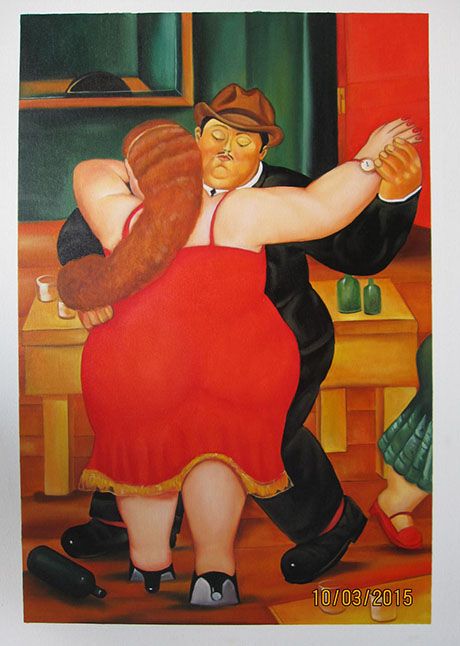 The Dancers - <a href='https://www.reproduction-gallery.com/oil-painting/1469596125/the-dancers-by-fernando-botero/'>More Detail</a>