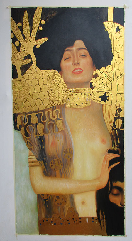 Judith II 1901 - <a href='https://www.reproduction-gallery.com/oil-painting/1455773800/judith-ii-1901-by-gustav-klimt/'>More Detail</a>