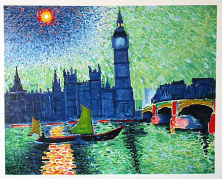 Big Ben London 1906 - <a href='https://www.reproduction-gallery.com/oil-painting/1177297235/big-ben-london-1906-by-andre-derain/'>More Detail</a>