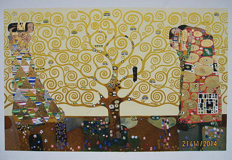 Stoclet Frieze - <a href='https://www.reproduction-gallery.com/oil-painting/1166571001/tree-of-life-stoclet-frieze-by-gustav-klimt/'>More Detail</a>