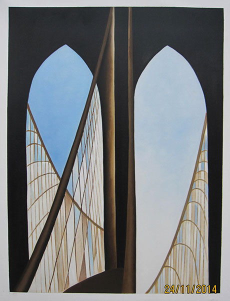 Brooklyn Bridge 1949 - <a href='https://www.reproduction-gallery.com/artist/georgia-o-keeffe/?page=1&perpage=All'>More Detail</a>