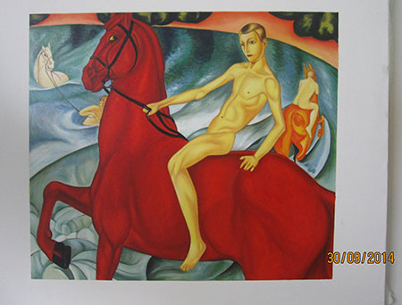 Bathing of a Red Horse - <a href='https://www.reproduction-gallery.com/search-paintings/?form_redirect=&form_id=form_search2&keywords=red+horse'>More Detail</a>