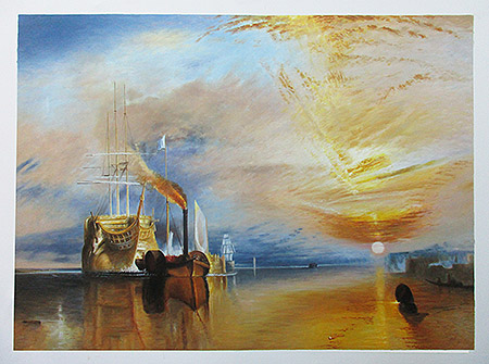 The Fighting Temeraire 1838 - <a href='https://www.reproduction-gallery.com/oil-painting/1173410539/the-fighting-temeraire-1838-by-joseph-mallord-william-turner/'>More Detail</a>